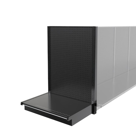 Lozier Gondola Shelving End Cap Black 36W 54H 25D P355S-EC